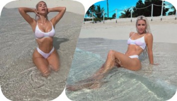 Islak Bikinisiyle Verdiği Pozlar Yürek Hoplattı!