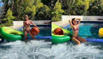 Ebru Şallı'dan Havuzda Pilates!