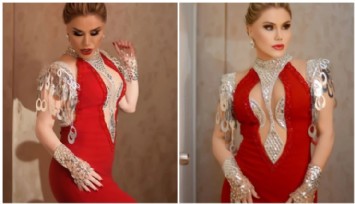 Ceylan, Kırmızı Elbisesiyle Poz Verdi!