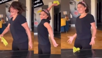 Nurgül Yeşilçay Temizlik Yaparken Kendinden Geçti!