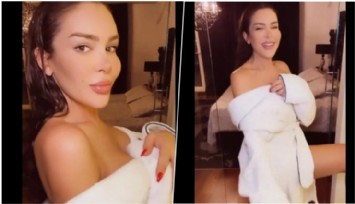 Selin Ciğerci'den Bornozlu Poz!